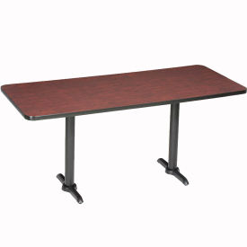 Global Industrial 695847MH Interion® Counter Height Breakroom Table, 72"L x 36"W x 36"H, Mahogany image.