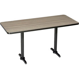 Global Industrial 695848CL Interion® Bar Height Breakroom Table, 72"L x 36"W x 42"H, Charcoal image.
