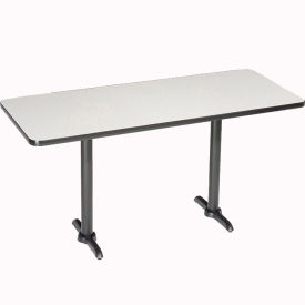 Global Industrial 695848GY Interion® Bar Height Breakroom Table, 72"L x 36"W x 42"H, Gray image.