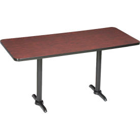 Global Industrial 695848MH Interion® Bar Height Breakroom Table, 72"L x 36"W x 42"H, Mahogany image.