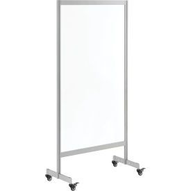 Global Industrial 695871 Global Industrial™ Clear Mobile Divider, Acrylic, 30"W x 60"H  image.