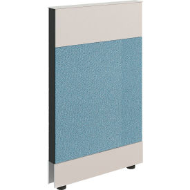 Global Industrial 695904BL Interion® Modular Partition Base Panel, 24"W x 38"H, Blue image.