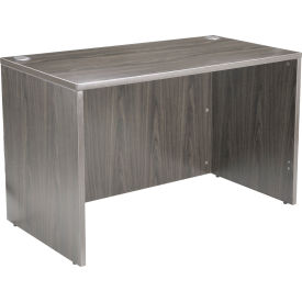 Global Industrial 695931GY Interion® Desk Shell, 48"W x 24"D, Gray image.