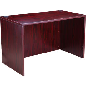 Global Industrial 695931MH Interion® Desk Shell, 48"W x 24"D, Mahogany image.