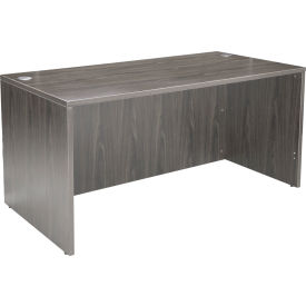 Global Industrial 695932GY Interion® Desk Shell, 60"W x 30"D, Gray image.