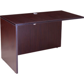 Global Industrial 695934MC Interion® Desk Shell Reversible Return, 48"W x 24"D, Mocha image.