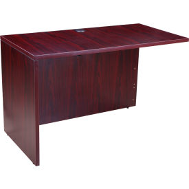 Global Industrial 695934MH Interion® Desk Shell Reversible Return, 48"W x 24"D, Mahogany image.