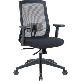 Global Industrial 695935BK Interion® Mesh Task Chair with Seat Slider, Fabric, Black image.