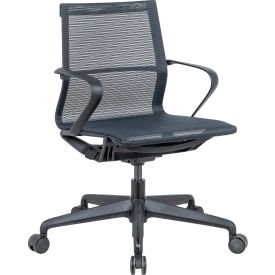 Global Industrial 695945BK Interion® All Mesh Task Chair, Black image.