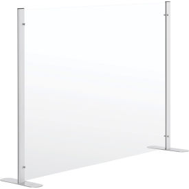 Global Industrial 695949 Interion® Acrylic Cashier Shield, 48"L x 36"H, Clear image.