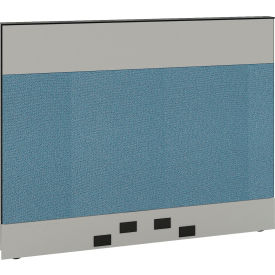 Global Industrial 695959BLBE Interion® Modular Partition Base Panel with Baseline Raceway Power, 48"W x 38"H, Blue image.