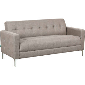 Global Industrial 695967TN Interion® Upholstered Fabric Sofa, Tan image.