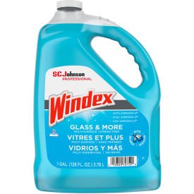 SC Johnson 696503 Windex Glass & More Multi-Surface Streak-Free Cleaner, 128 oz. Refill/4 Case - 696503 image.