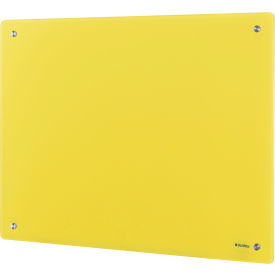 Global Industrial™ Magnetic Glass Dry Erase Board - 36"W x 24"H - Yellow 