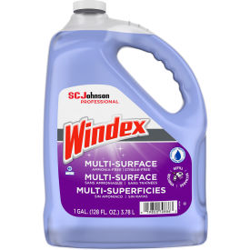 SC Johnson 697262 Windex Multi-Surface Ammonia Free Streak-Free Cleaner, 128 oz Refill Bottle, 4/Case - 697262 image.