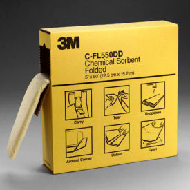 3m 7000002024 3M™ C-FL550DD Chemical Sorbent Folded, High Capacity, 5" x 50, 3 Dispenser Boxes/Case image.