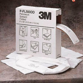3m 7000002025 3M™ P-FL550DD Petroleum Sorbent Folded, High Capacity, 5" x 50, 3 Dispenser Boxes/Case image.