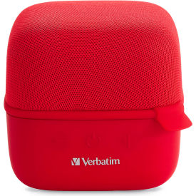 Verbatim Wireless Cube Bluetooth Speaker, Red Verbatim Wireless Cube Bluetooth Speaker, Red
