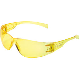 Global Industrial 708119AM Global Industrial™ Frameless Safety Glasses, Scratch Resistant, Amber Lens image.