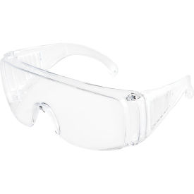 Global Industrial 708121 Global Industrial™ OTG Visitor Safety Glasses, Clear Frame image.