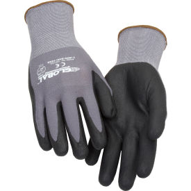 Global Industrial 708122L Global Industrial™ Micro-Foam Nitrile Coated Nylon Gloves, 15 Gauge, Large, 1 Pair image.