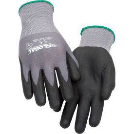 Global Industrial 708122M Global Industrial™ Micro-Foam Nitrile Coated Nylon Gloves, 15-Gauge, Medium, 1 Pair image.
