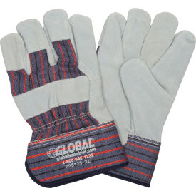 Global Industrial 708123XL Global Industrial™ Leather Palm Safety Gloves with 2-1/2" Safety Cuff, X-Large, 1 Pair image.