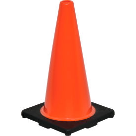 Global Industrial 708143 Global Industrial™ 18" Traffic Cone, Non-Reflective, Black Base, 3 lbs image.