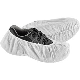 Global Industrial 708196AWH Global Industrial™ Standard Disposable Shoe Covers, Size 6-11, White, 150 Pairs/Case image.