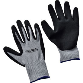 Global Industrial 708345XL Global Industrial™ Ultra-Grip Foam Nitrile Coated Gloves, Gray/Black, X-Large, 1 Pair image.