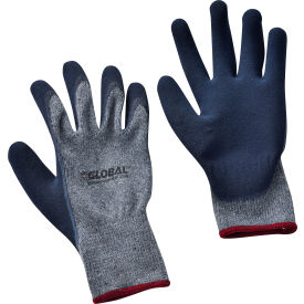 Global Industrial 708349S Global Industrial™ Ultra-Grip Foam Latex Coated Gloves, Poly/Cotton Knit, Black/Gray, SML image.