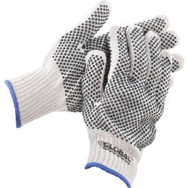 Global Industrial 708351XL Global Industrial™ PVC Dot Knit Gloves, Double-Sided, Black, X-Large, 12 Pairs image.