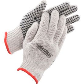 Global Industrial 708352S Global Industrial™ PVC Dot Knit Gloves, Single-Sided, Black, Small, 12 Pairs image.