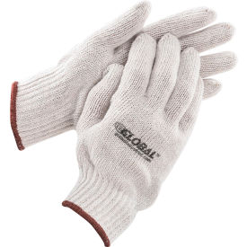 Global Industrial 708354L Global Industrial™ String Knit Gloves, Mens, 12 Pairs image.