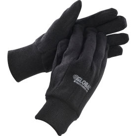 Global Industrial 708356L Global Industrial™ Cotton Jersey Gloves, Brown, Mens, 12 Pairs image.