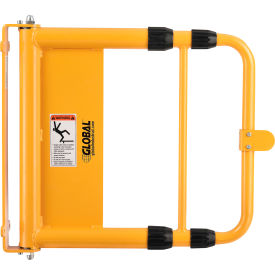 Global Industrial 708360YL Global Industrial™ Universal Spring-Loaded Safety Swing Gate, 24 - 40 W Opening, Yellow image.