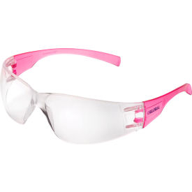Global Industrial 708401PK Global Industrial™ Frameless Petite Safety Glasses, Scratch Resistant, Clear Lens, Pink Frame image.