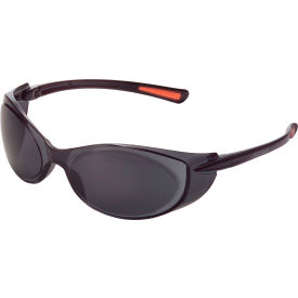 Global Industrial 708404SM Global Industrial™ Frameless Safety Glasses, Side Shields, Anti-Fog, Smoke Lens image.