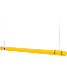 Global Industrial 708405BK Global Industrial™ Clearance Bar, 104" - 120" L, Yellow with Black Tape, HDPE image.
