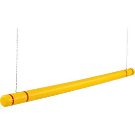 Global Industrial 708405YR Global Industrial™ Clearance Bar, 104" to 120" L, Yellow With Red Tape, HDPE image.