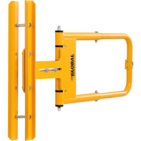 Global Industrial 708536YL Global Industrial™ Adjustable Safety Swing Gate, 16"-26"W Opening, Yellow image.