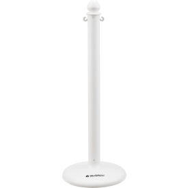 Global Industrial 708552WH Global Industrial™ Medium Duty Plastic Stanchion Post, 41"H, White image.