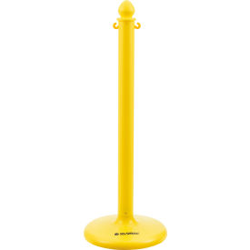 Global Industrial 708552YL Global Industrial™ Medium Duty Plastic Stanchion Post, 41"H, Yellow image.