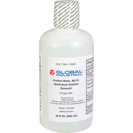Global Industrial 708568 Global Industrial™ Emergency Eyewash, 32 Oz., 1 Bottle image.