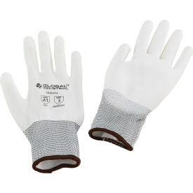 Global Industrial 708605L Global Industrial™ Flat Polyurethane Coated Gloves, White, Large image.