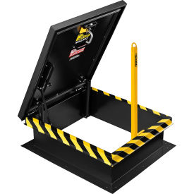 Global Industrial 713158 Global Industrial™ Yellow Powder Coated Steel Ladder Safety Post image.