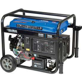 Global Industrial 716174 Global Industrial™ Portable Generator W/ Electric/Recoil Start, Gasoline, 6500 Rated Watts image.