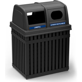 Dci  Marketing 72720199 Parkview Recycling & Trash Can, 50 Gallon, Black image.