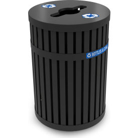 Dci  Marketing 728201 Parkview Recycling Can w/Open Top, 45 Gallon, Black image.