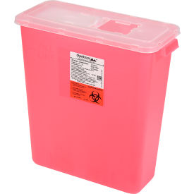 OAKRIDGE PRODUCTS INC-113906 0330-1500 Oakridge Products 3 Gallon Sharps Container w/ Slide Lid, Red image.